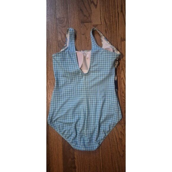 Land's End Block Pattern One-piece Bathingsuit Swimsuit Women's Size 16 - Picture 3 of 4
